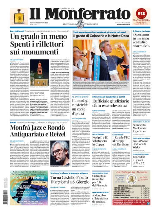 Il Monferrato - Edizione 66 del 09/09/2022